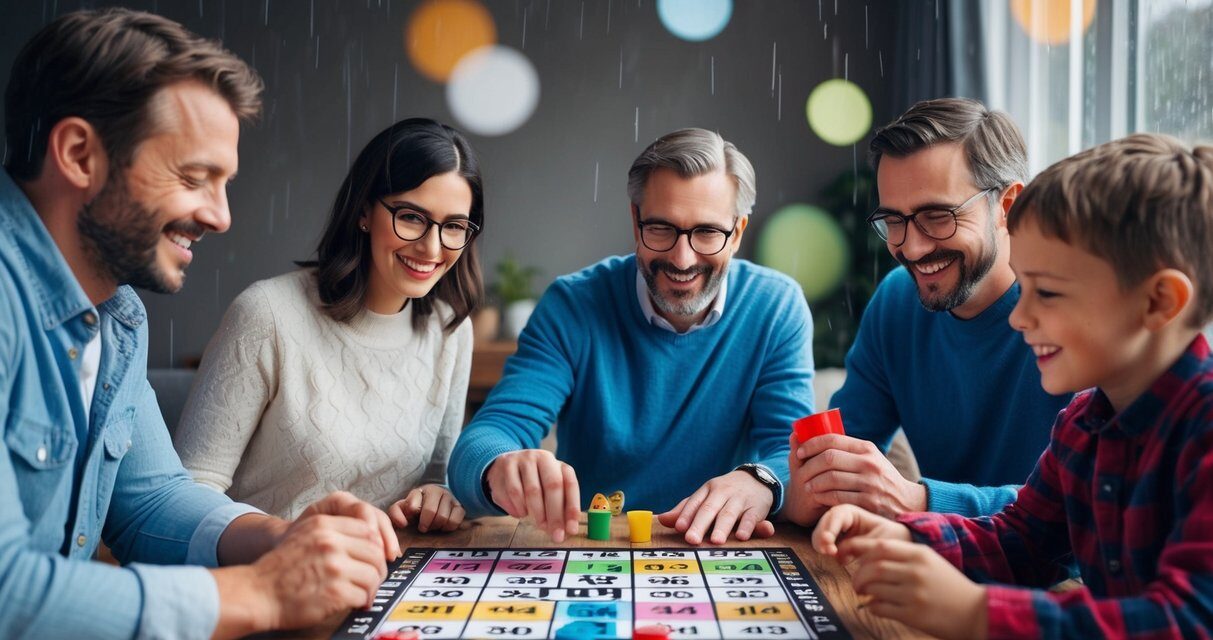 Spil familiebingo med hjemmelavede præmier på en kedelig regnvejrsdag