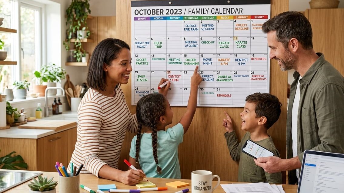 Familiekalender – guide til bedre overblik i en travl hverdag