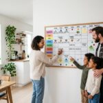 Familiekalender på tavle sådan får I overblik over hele familiens uge
