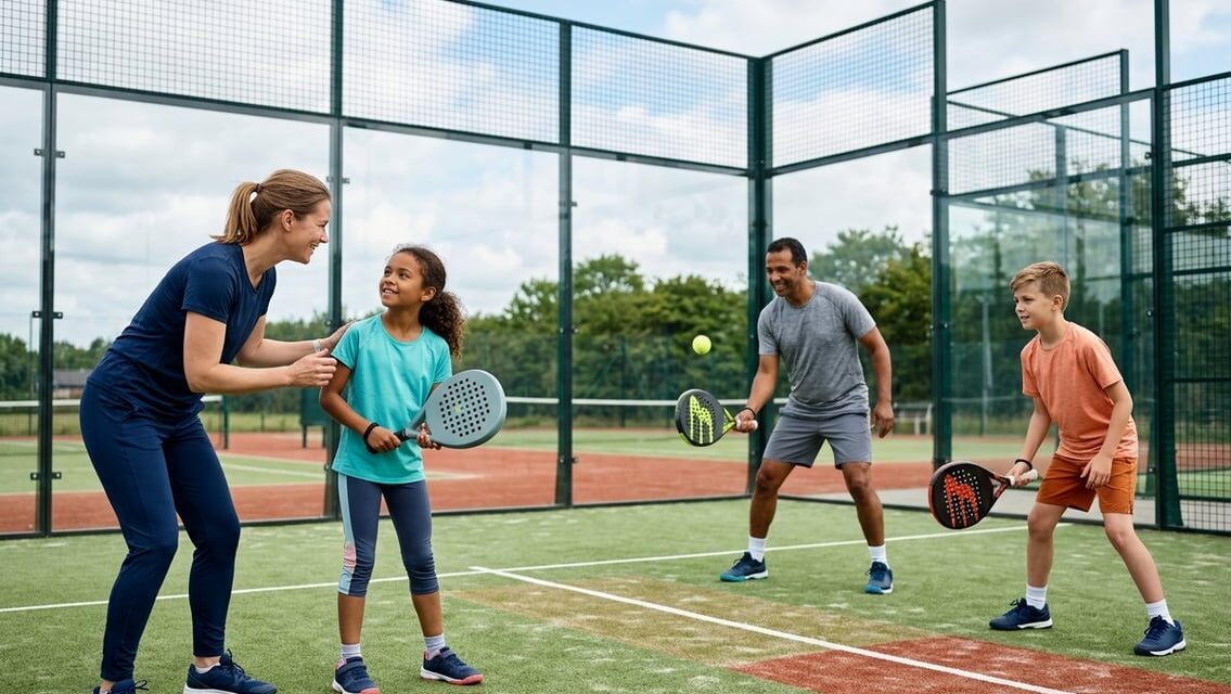Sådan får I padelkampe til at fungere når børn og voksne spiller sammen