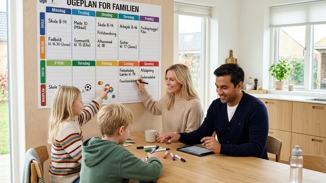 Ugeplan til familien – få styr på skole, arbejde og fritid