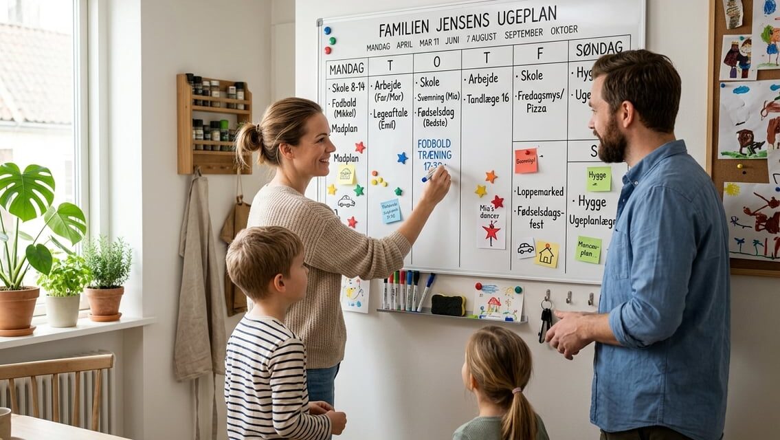 Whiteboard som familiekalender – sådan kan I bruge det i hverdagen